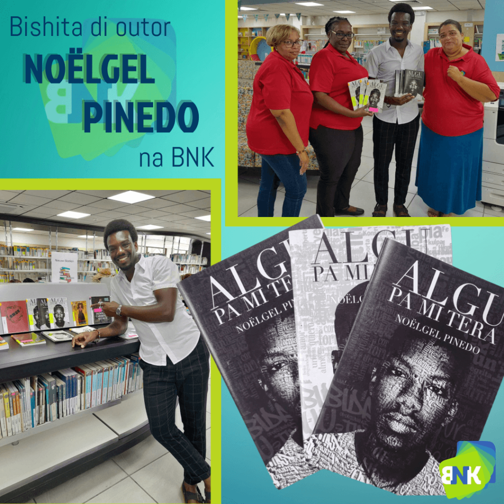 Surprise visit from the talented local writer. Noëlgel Pinedo is the author of the book: Algu pa mi tera. Noëlgel Pinedo currently lives and studies in the Netherlands but was recently visiting home, Curaçao.